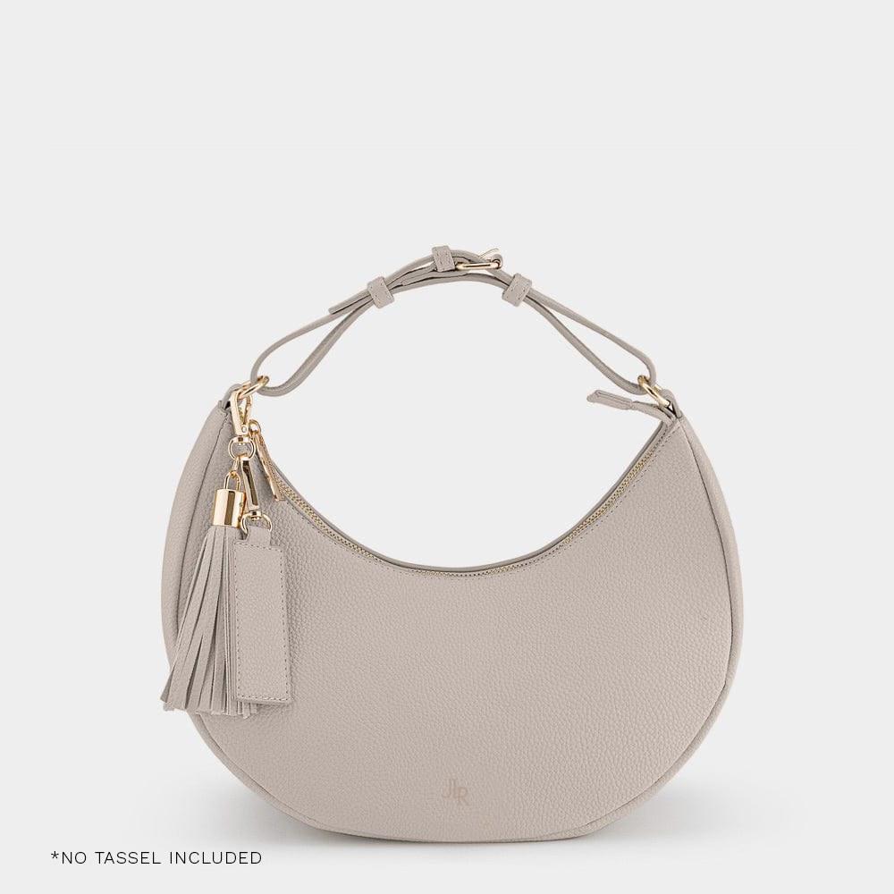 Taupe Rudy Midi Half Moon Bag