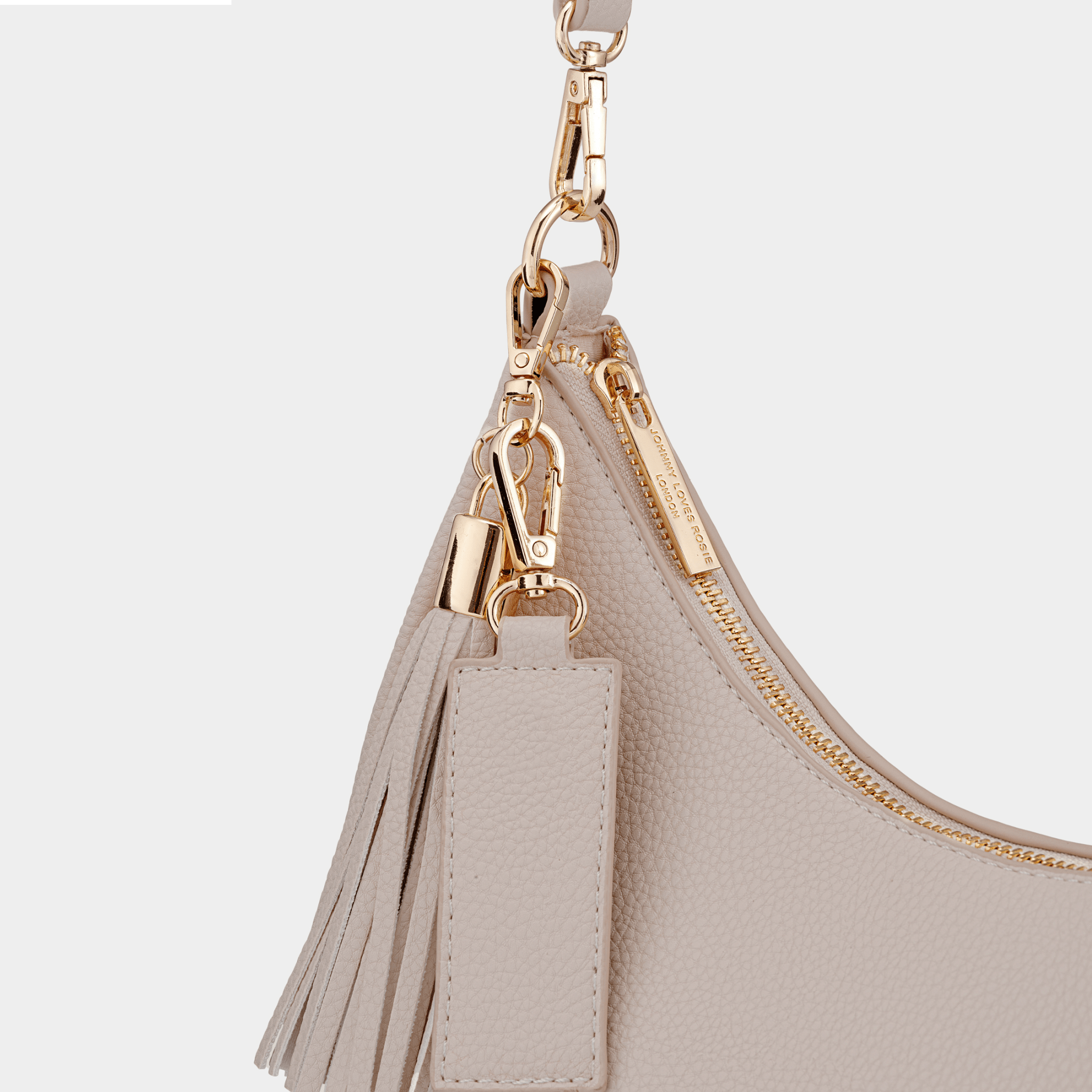 Rudy Midi Half Moon Bag - Taupe - JLR London