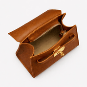 Elena Top Handle Luxe Leather Tote Bag - Tan - JLR London