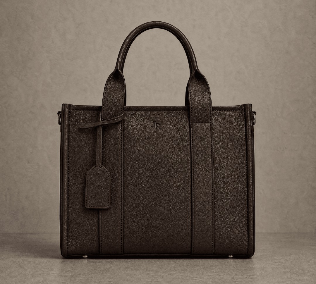 Maxi Taylor Luxe Leather Tote Bag - Dark brown - JLR London