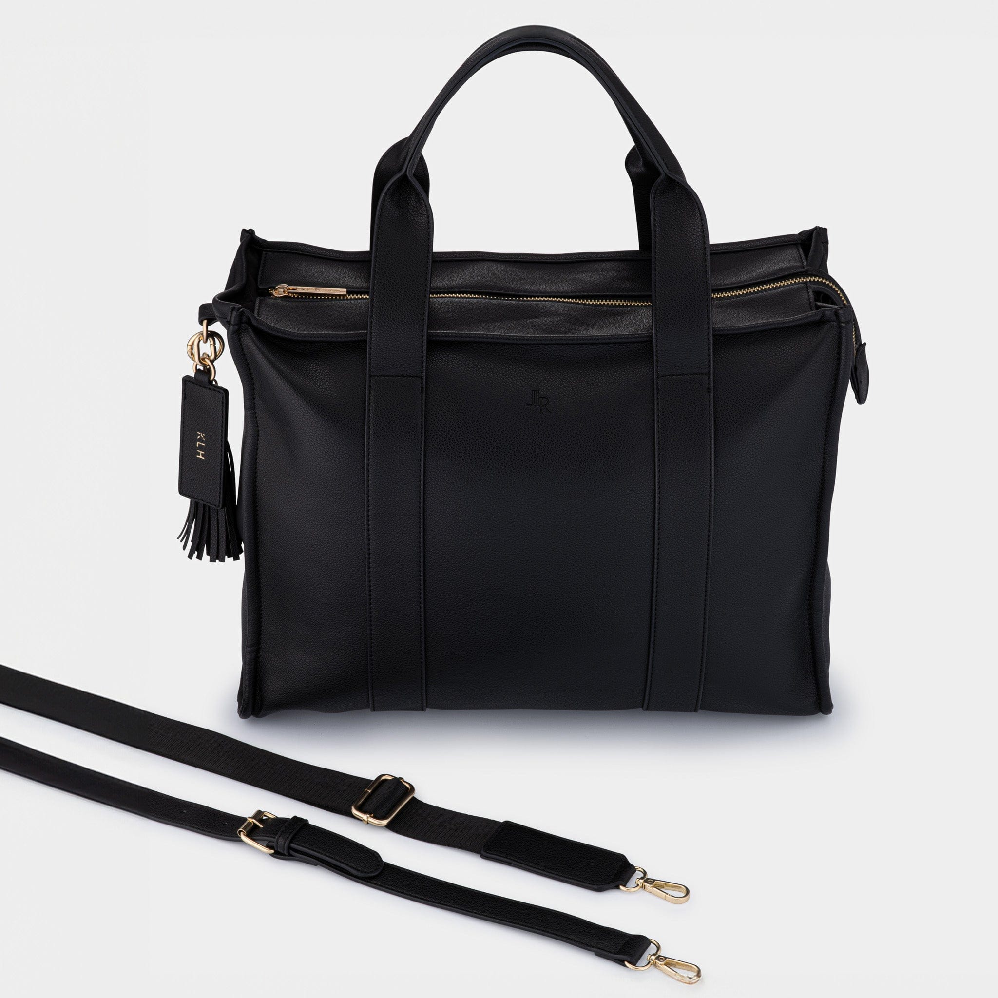 Maxi Taylor Tote Bag Black Vegan Leather *Pre - order* - JLR London