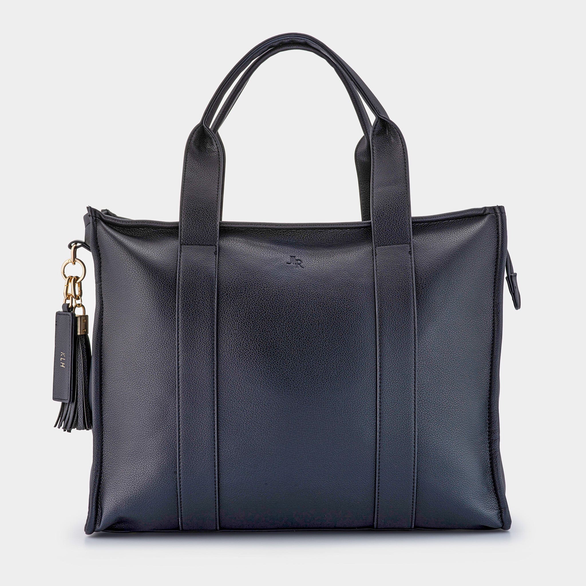 Maxi Taylor Tote Bag Black Vegan Leather *Pre - order* - JLR London