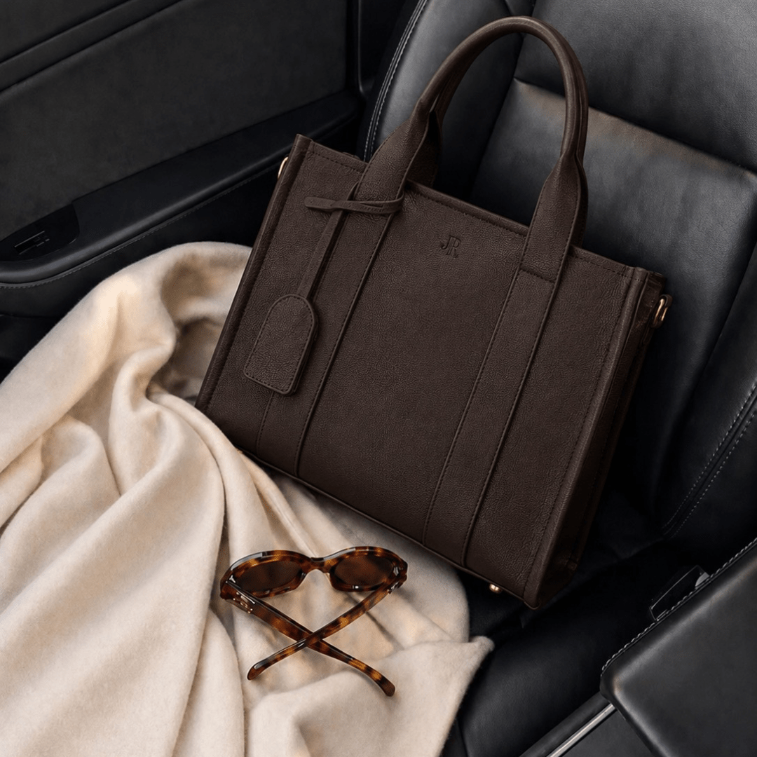 Maxi Taylor Tote Bag- Dark Brown - JLR London