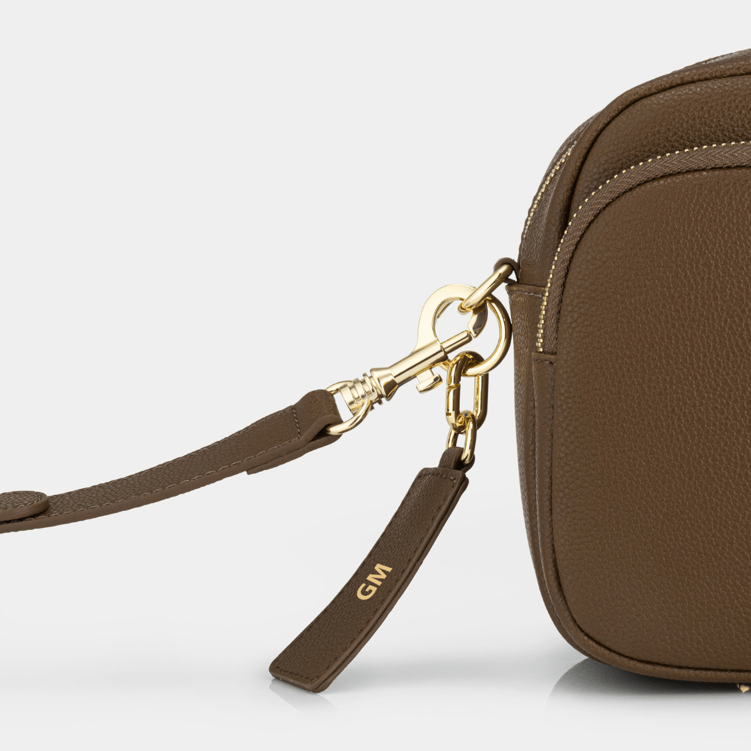 Chelsea Maxi crossbody luxe leather bag Chocolate Brown