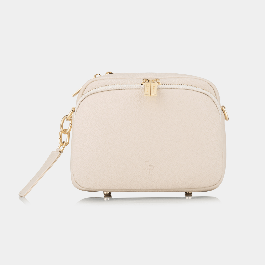 Chelsea Midi Crossbody luxe leather bag Stone