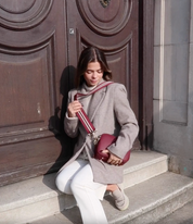 Chelsea Midi Crossbody Luxe Leather Bag - Chocolate Brown