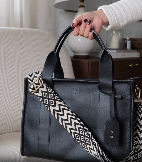 Medium Taylor luxe leather tote bag
