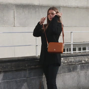 Tan Boston premium leather Crossbody Bag - Johnny Loves Rosie