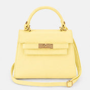 Elena Top Handle Luxe Leather Top Handle - Buttery Lemon - JLR London