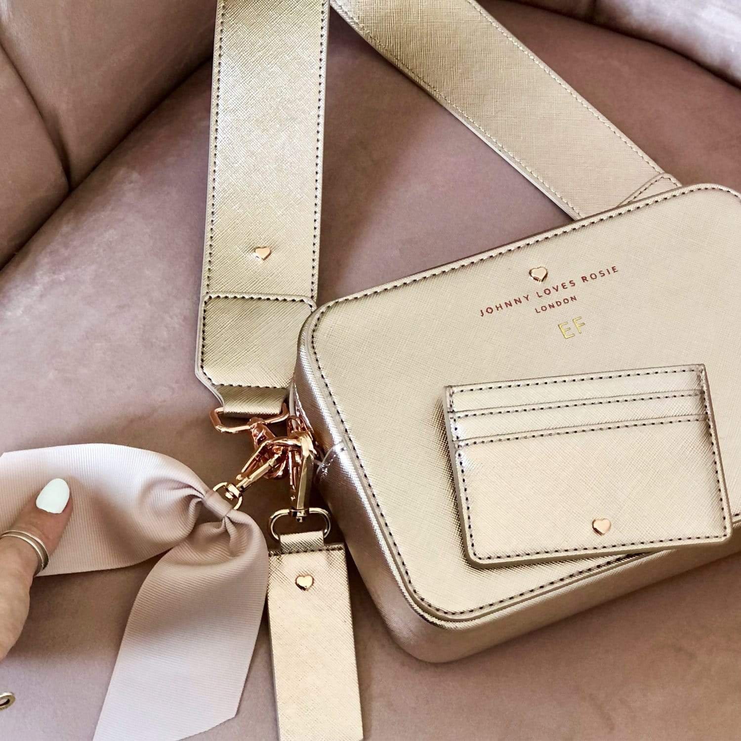 Rose Gold Archie Rectangle Keyring - Johnny Loves Rosie - JLR London