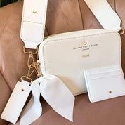 White Archie Rectangle Keyring - Johnny Loves Rosie - JLR London