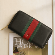 Black Stripe Rowan long Purse - Johnny Loves Rosie - JLR London