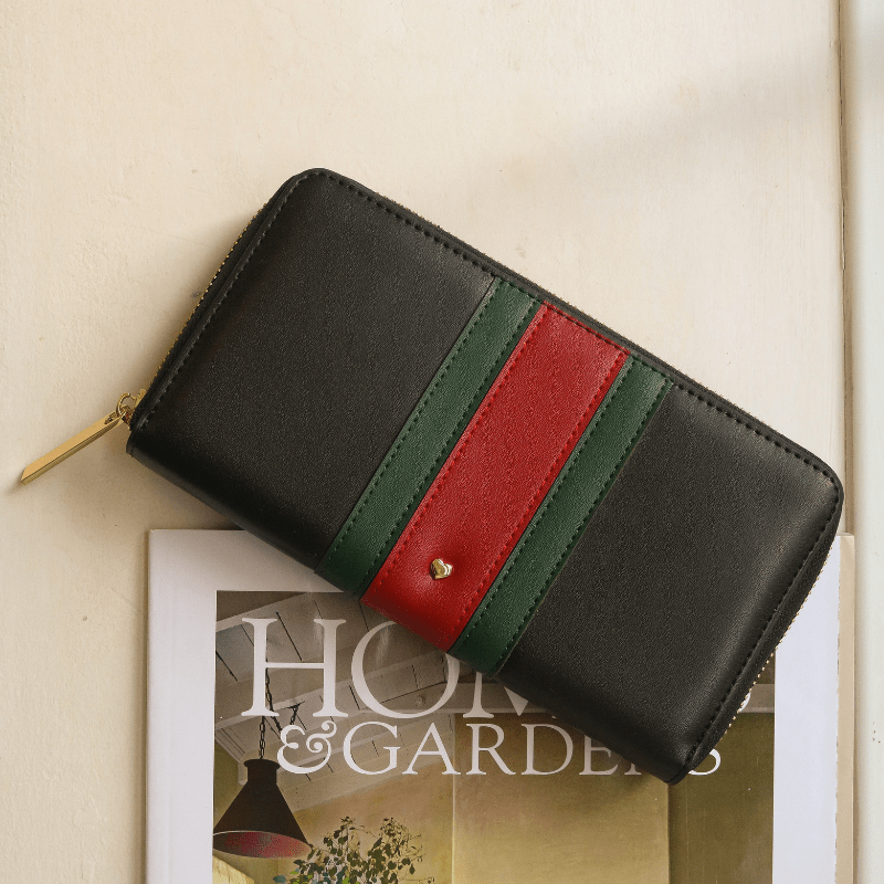 Black Stripe Rowan long Purse - Johnny Loves Rosie - JLR London