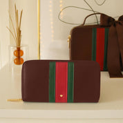 Brown Stripe Rowan long Purse - Johnny Loves Rosie - JLR London