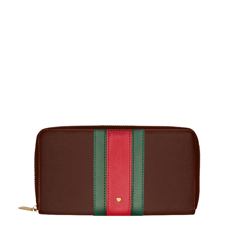Brown Stripe Rowan long Purse - Johnny Loves Rosie - JLR London