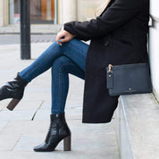 Navy Archie Rectangle Keyring - Johnny Loves Rosie - JLR London