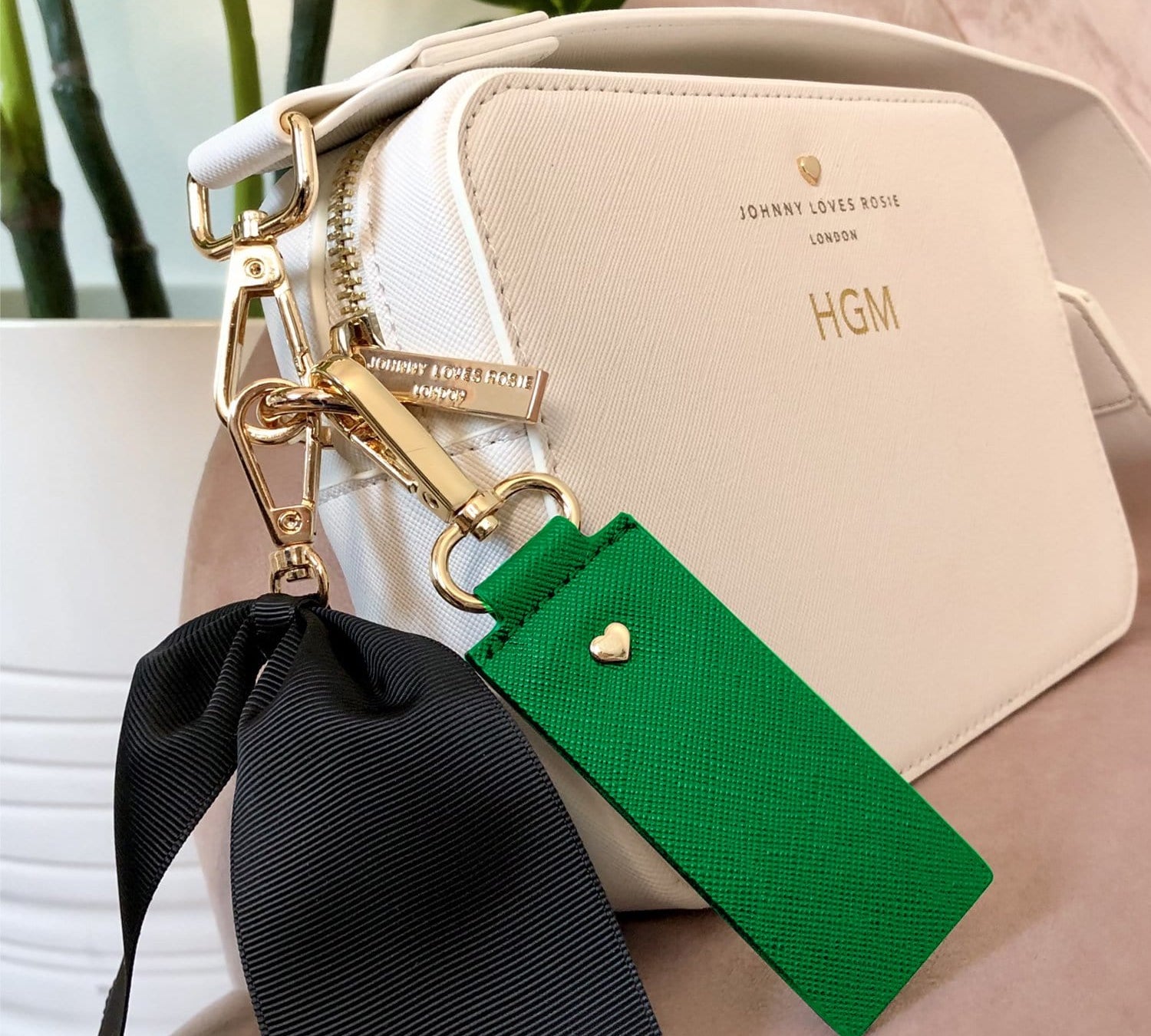 Green Archie Rectangle Keyring - Johnny Loves Rosie - JLR London