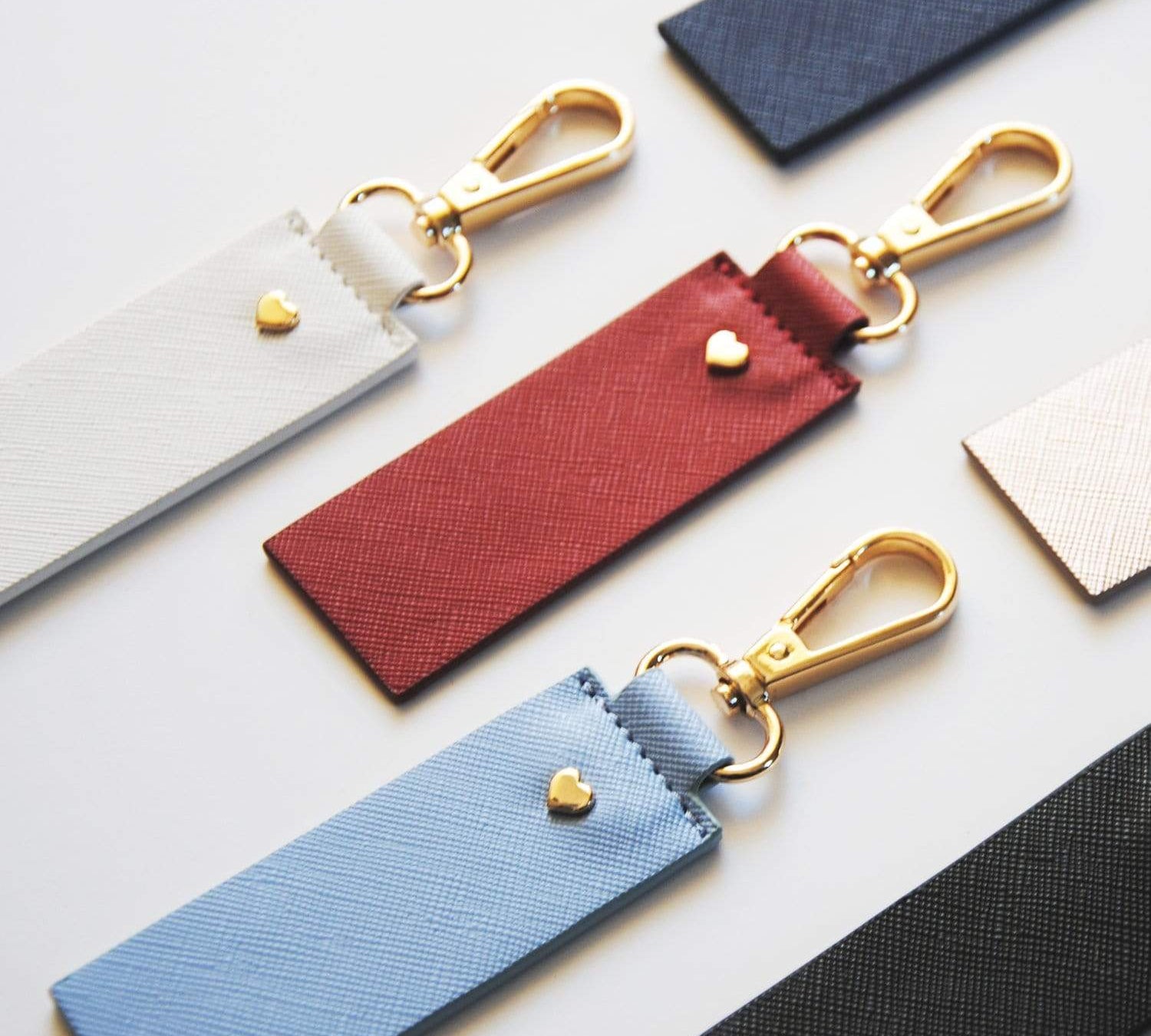 Powder Blue Archie Rectangle Keyring - Johnny Loves Rosie - JLR London