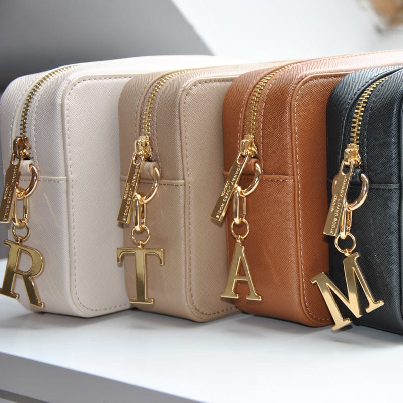 H - Gold Metal Letter Keyring