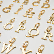 F - Gold Metal Letter Keyring