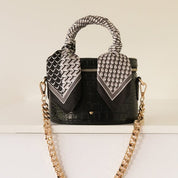 Aspen Circle bag Black Croc - Johnny Loves Rosie - JLR London