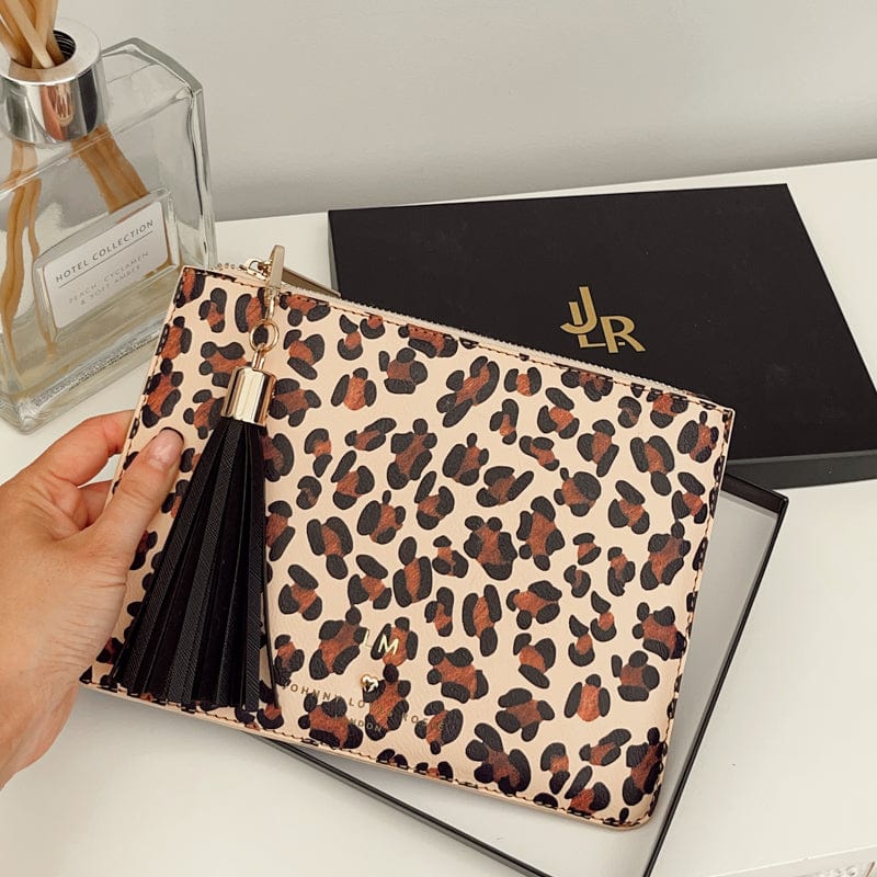 Leopard Print James Medium Pouch - Johnny Loves Rosie - JLR London