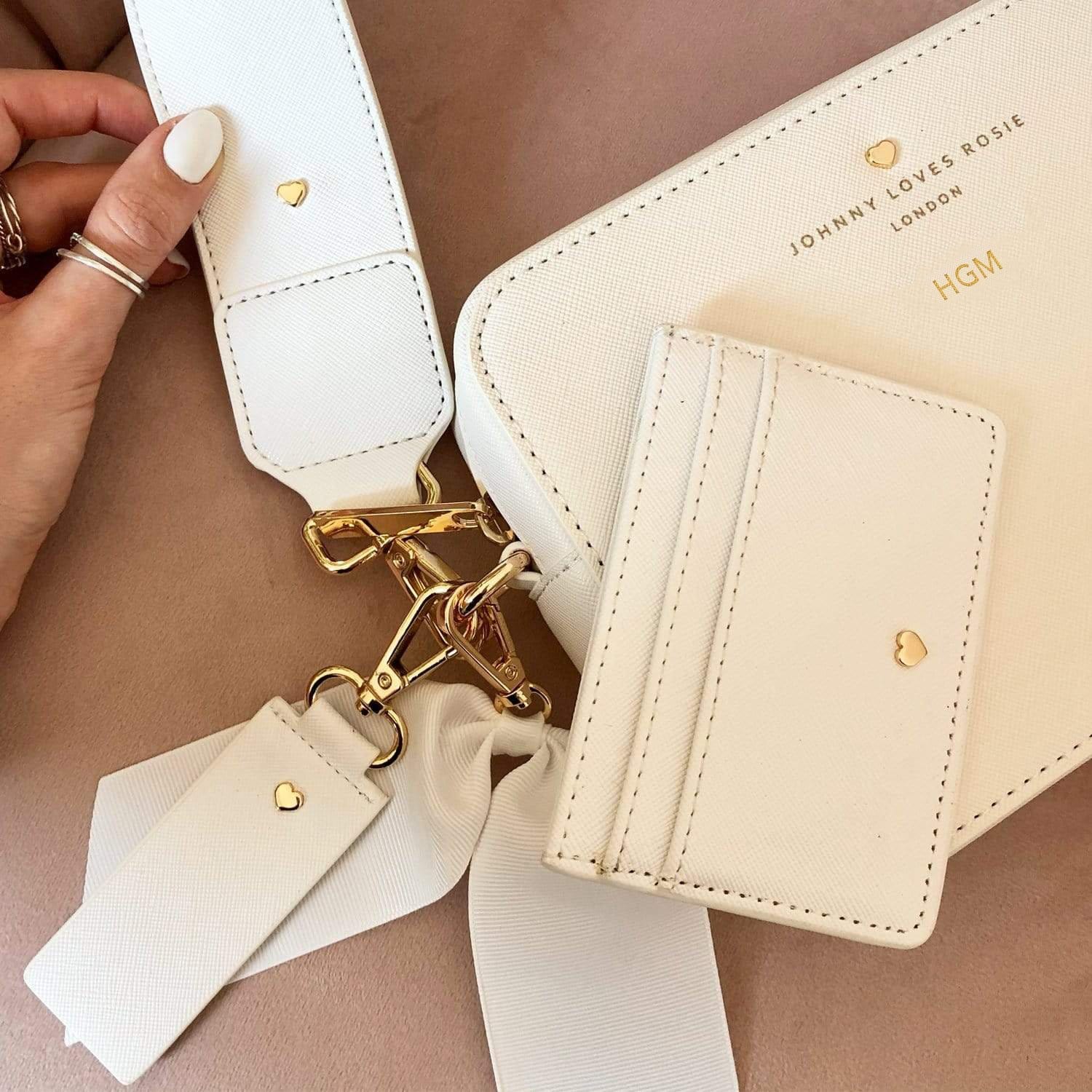 White Archie Rectangle Keyring - Johnny Loves Rosie - JLR London