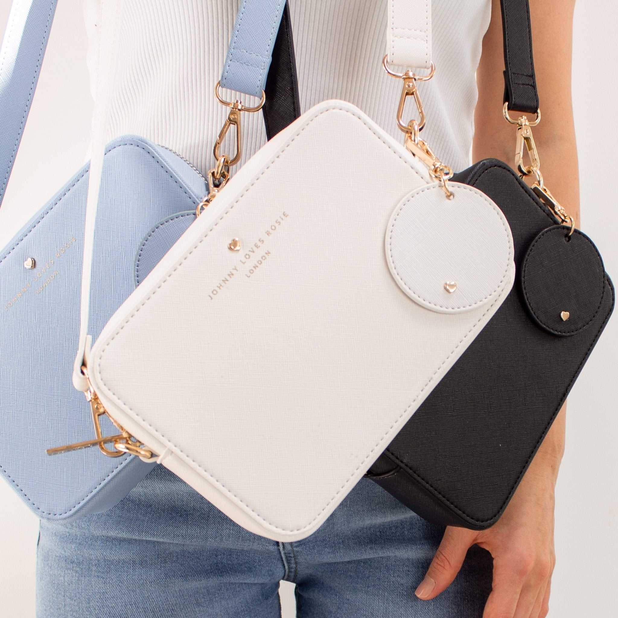 White Circle Keyring - Johnny Loves Rosie - JLR London