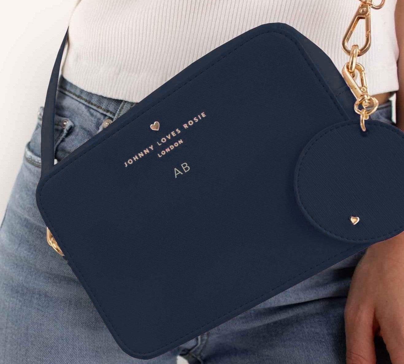 Navy Original Arlo Circle Keyring - Johnny Loves Rosie - JLR London