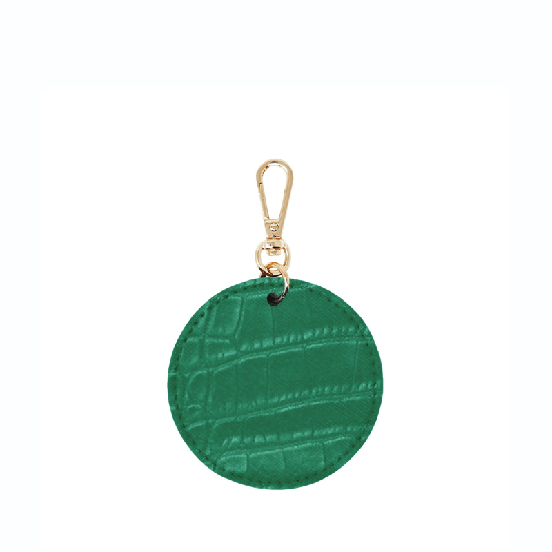 Green Luxe Croc Arlo Circle Keyring - Johnny Loves Rosie - JLR London