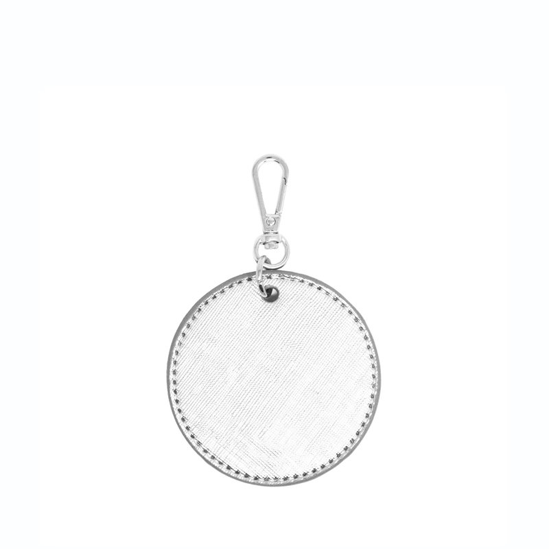Silver Arlo Circle Keyring - Johnny Loves Rosie - JLR London