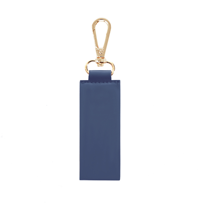 Navy Soft Archie Rectangle Keyring - Johnny Loves Rosie - JLR London