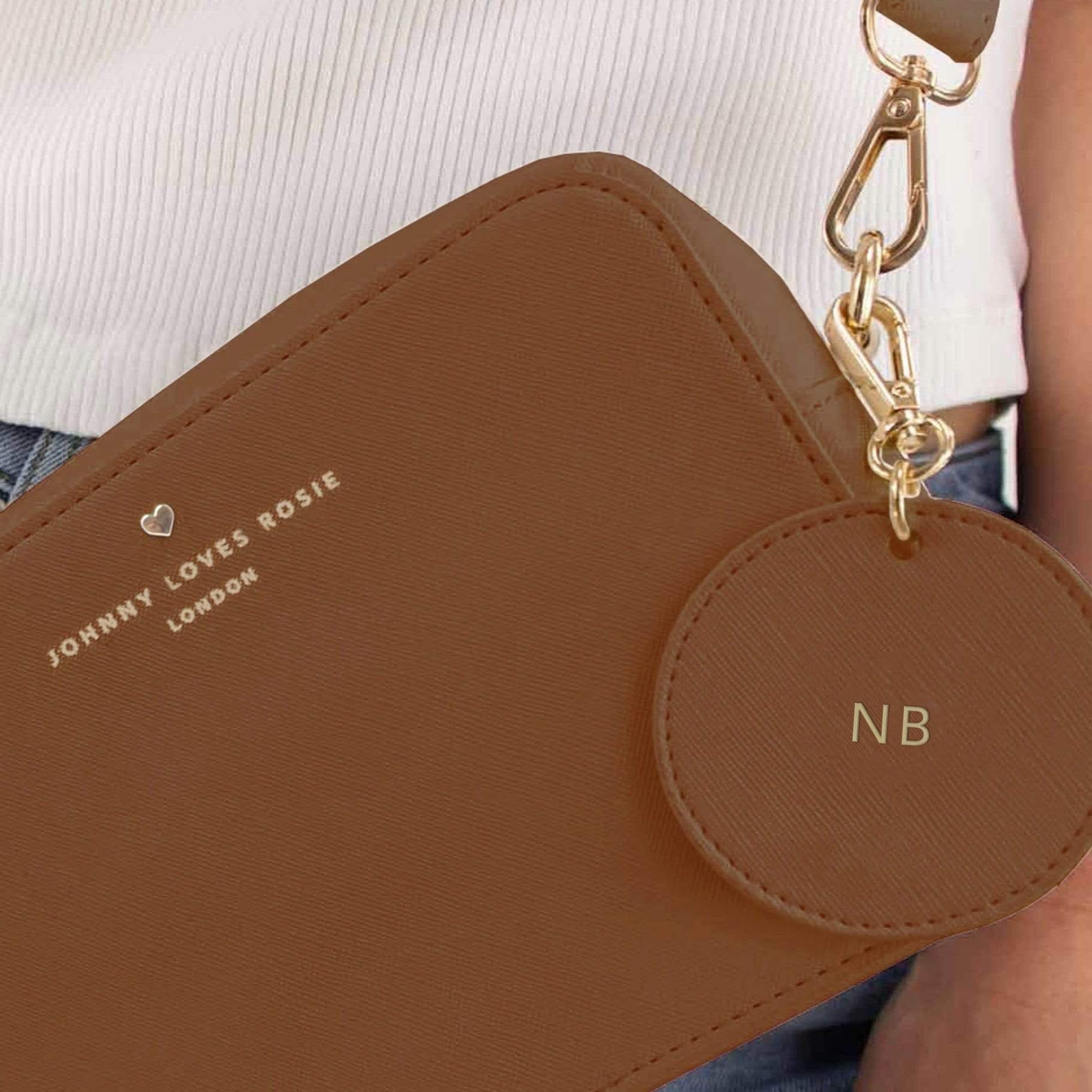 Tan Arlo Circle Keyring - Johnny Loves Rosie - JLR London